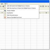 Excel Split Cells, Columns & Data Software screenshot